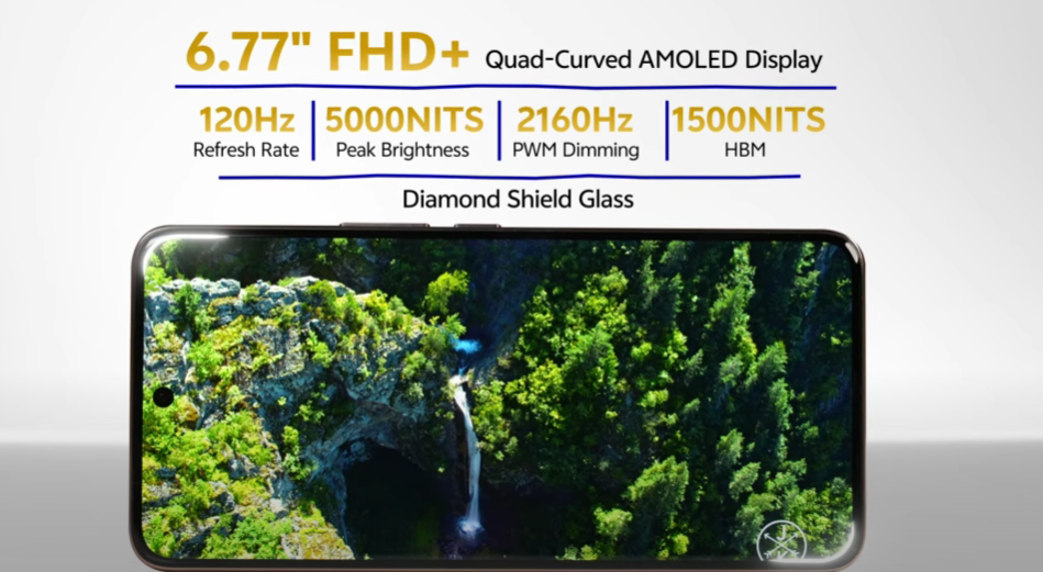 6.77-inch FHD+ micro quad curved AMOLED
