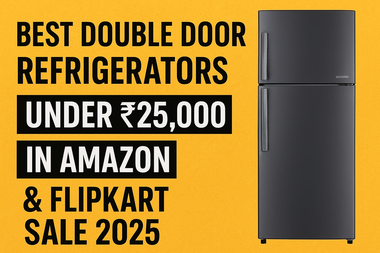 Best Double Door Refrigerators Under ₹25000 in Amazon Great Indian Sale & Flipkart BBD 2025