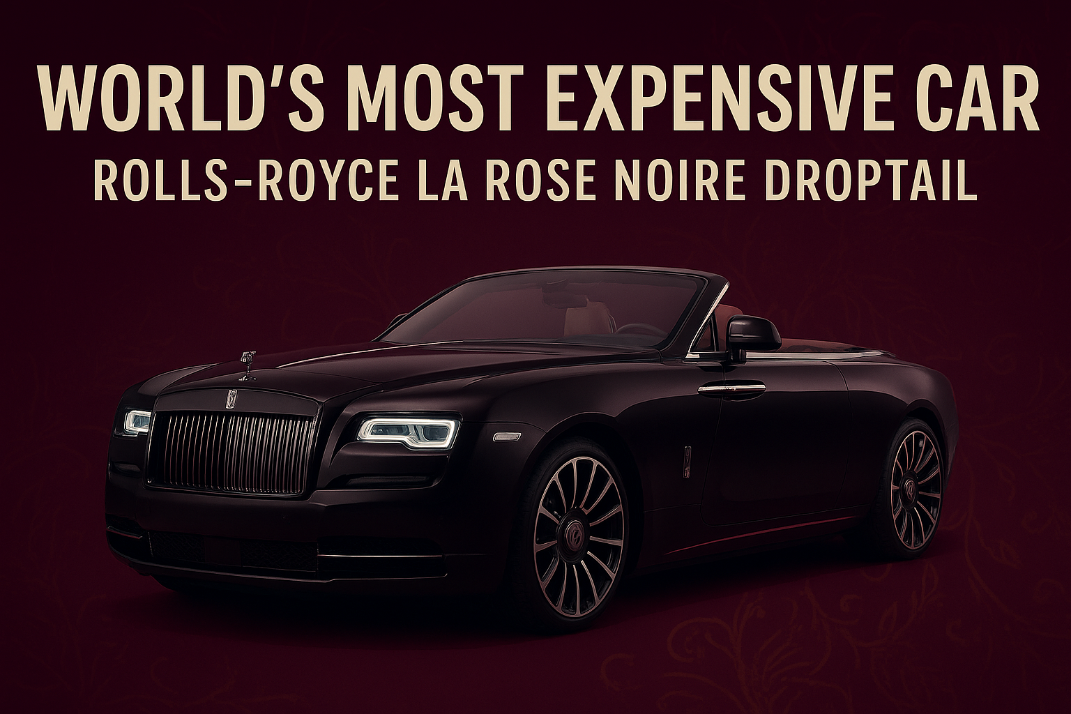 World Most Expensive Car 2025: Rolls-Royce La Rose Noire Droptail at $30M+(₹250+ करोड़).