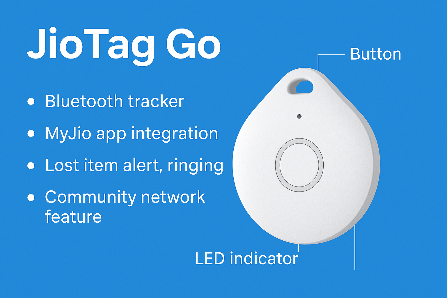 JioTag Go, Jio item finder India, Bluetooth tracker 2025, Reliance Jio gadgets, Jio smart accessories, item tracker India