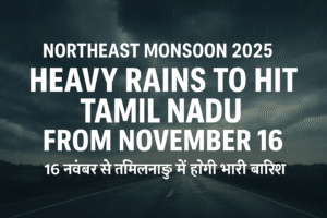 Northeast Monsoon 2025: Heavy Rains to Hit Tamil Nadu from November 16