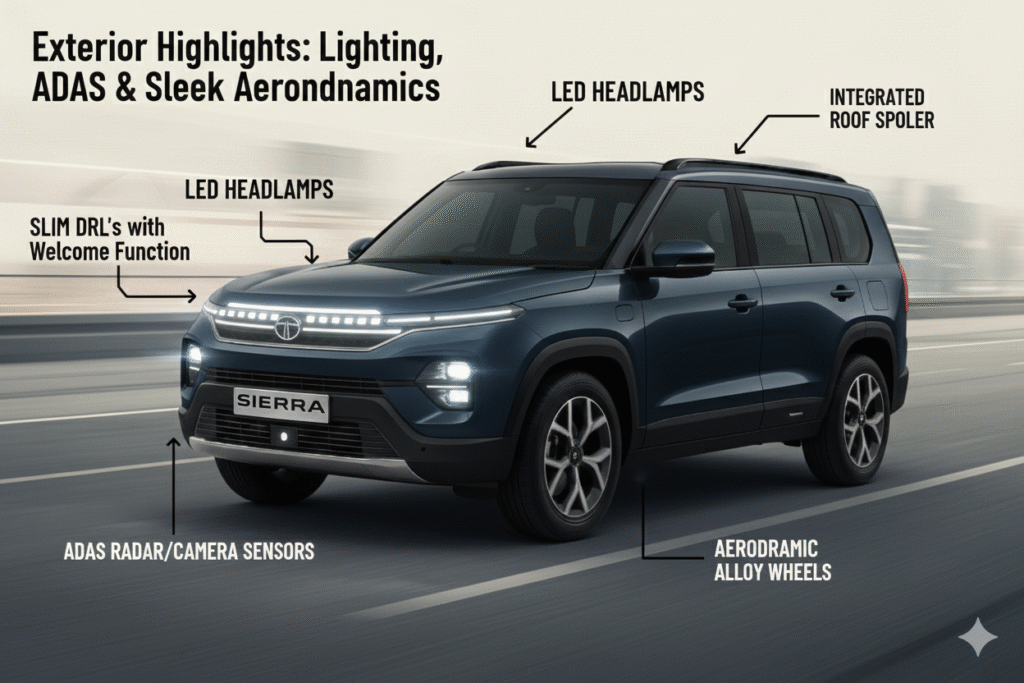 Exterior Highlights: Lighting, ADAS & Sleek Aerodynamics